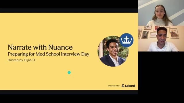 Narrate With Nuance: Preparing for Med School Interview Day [10/14/2026] (Recording)