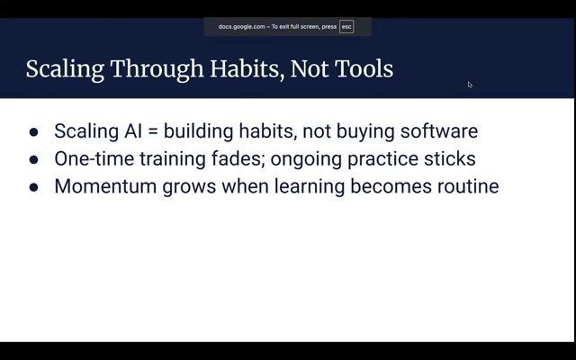 Training & Scaling: Turning AI into Habit