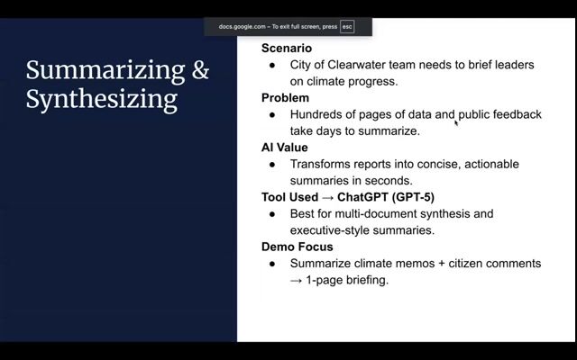 Summarizing & Synthesizing (Using ChatGPT)