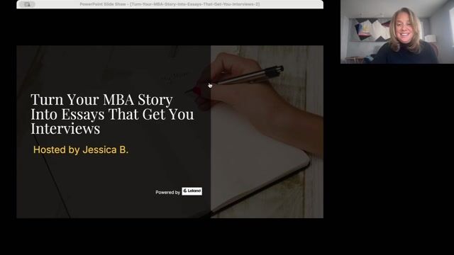 Turn Your MBA Story Into Essays That Get You Interviews [10/9/2026] (Recording)