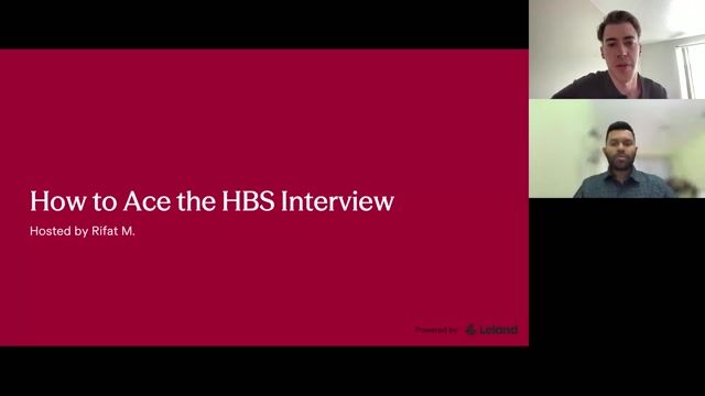 How to Ace the HBS Interview [10/8/2026] (Recording)