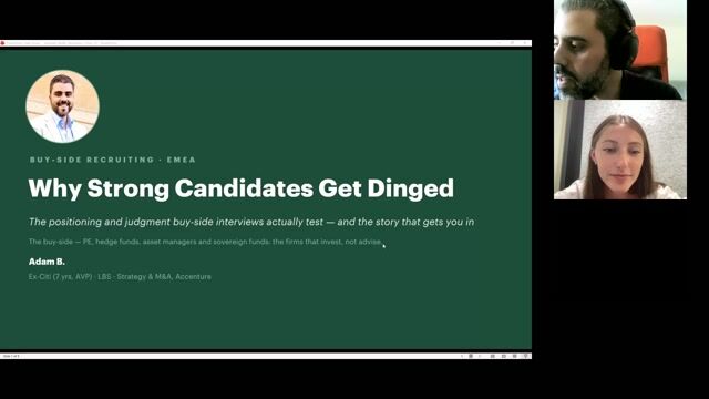 Why Strong Candidates Get Dinged from the Buy-Side in EMEA — and the Positioning That Gets Them In [7/10/2026] (Recording)