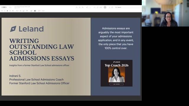 How To Write Outstanding Law School Application Essays [7/30/2026] (Recording)