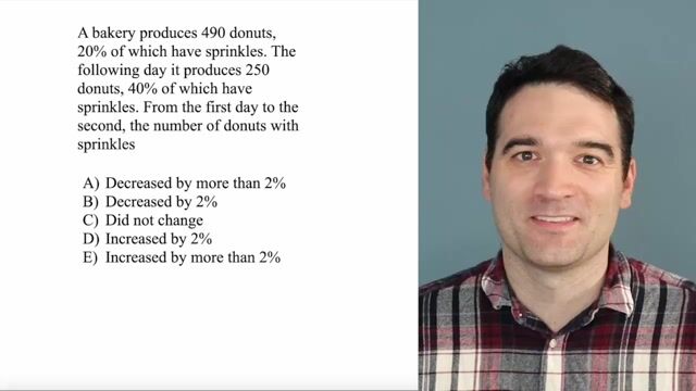 GRE Arithmetic - Percent Bakery Question