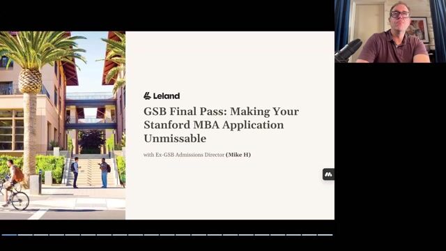 GSB Final Pass: Making Your Stanford MBA Application Unmissable [9/3/2026] (Recording)