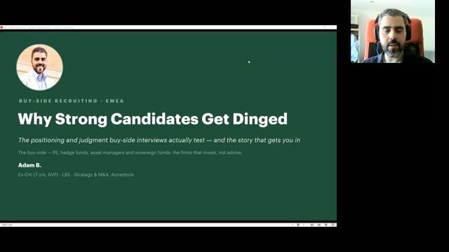 Why Strong Candidates Get Dinged from the Buy-Side in EMEA — and the Positioning That Gets Them In [7/10/2026] (Recording)