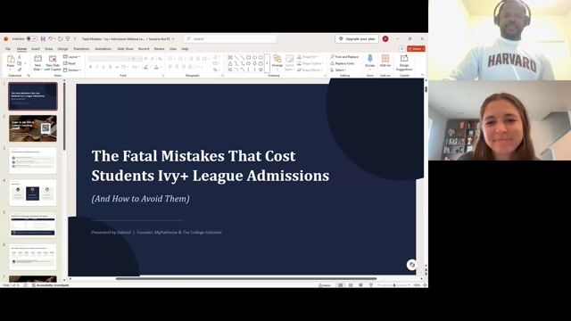 The Fatal Mistakes That Cost Students Ivy+ League Admissions [9/3/2026] (Recording)