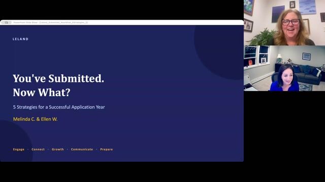 You've Submitted, Now What? 5 Strategies for a Successful Application Year [10/13/2026] (Recording)