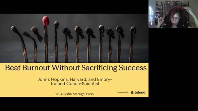 Beat Burnout Without Sacrificing Success | Johns Hopkins & Harvard Coach-PhD [8/26/2026] (Recording)