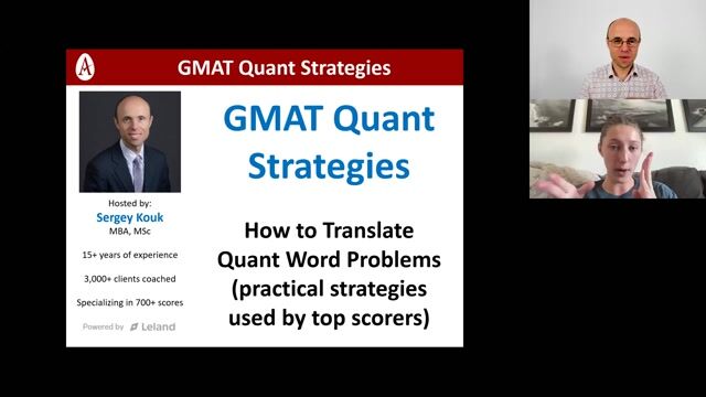 How to Translate Quant Word Problems: Practical Strategies Used by Top Scorers [8/5/2026] (Recording)
