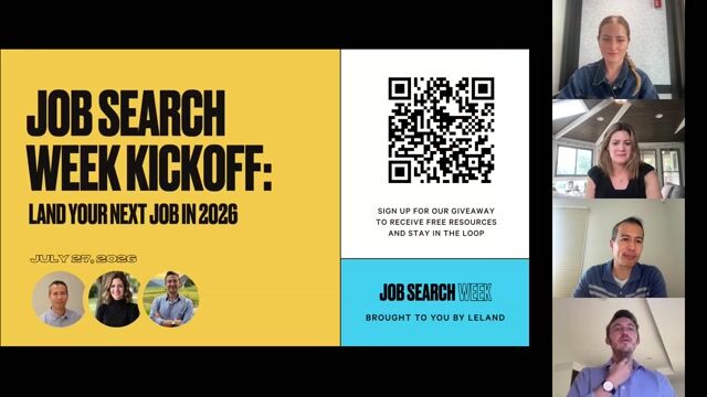 Job Search Week Kickoff: Land Your Next Job in 2026 [7/27/2026] (Recording)