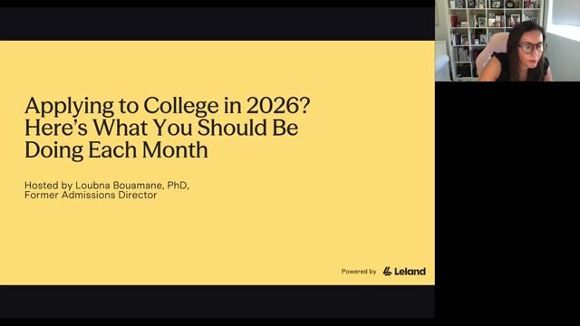 Applying to College in 2026? Here’s What You Should Be Doing Each Month [8/10/2026] (Recording)
