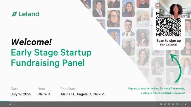 Early Stage Startup Fundraising Panel