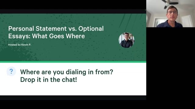 Law School Essays - Personal Statement vs. Optional statements: What Goes Where [8/19/2026] (Recording)