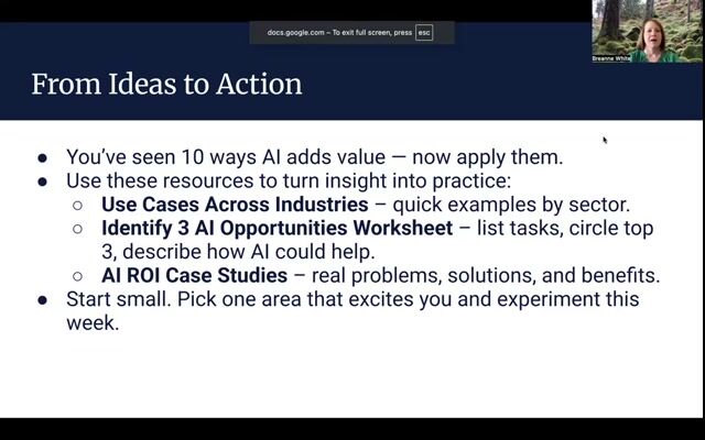 From Ideas to Action