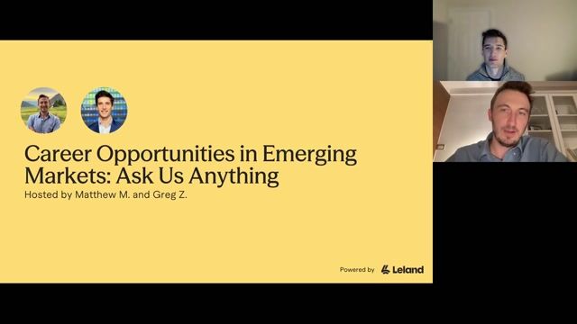 Career Opportunities in Emerging Markets: Ask Us Anything [10/21/2026] (Recording)