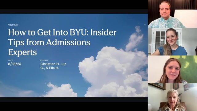 How to Get Into BYU: Insider Tips from Admissions Experts [8/18/2026] (Recording)