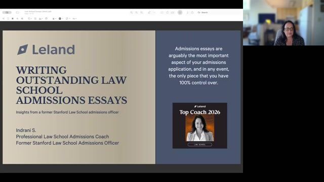 How To Write Outstanding Law School Application Essays [7/30/2026] (Recording)