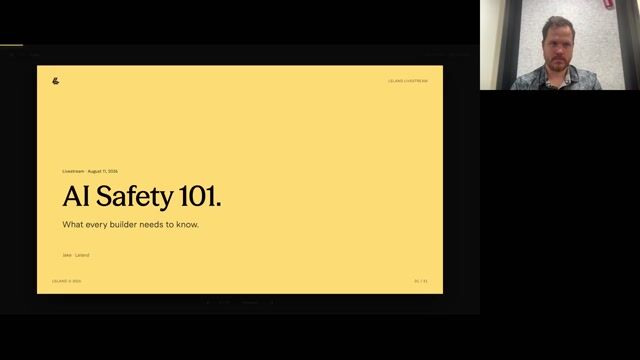 AI Safety 101: What Every Builder Needs to Know [8/11/2026] (Recording)