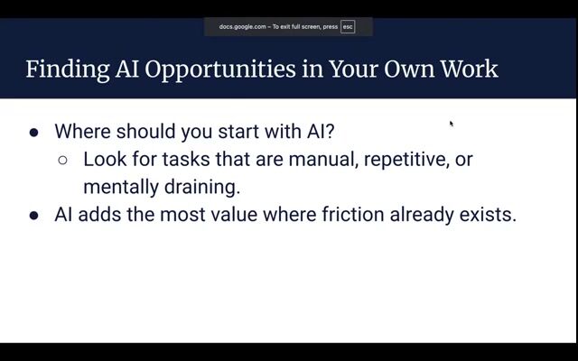 Finding AI Opportunities in Your Own Work
