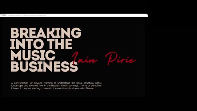 Breaking into the Music Business [9/30/2026] (Recording)