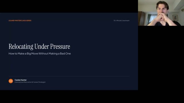 Relocating Under Pressure: How to Make a Big Move Without Making a Bad One [9/26/2026] (Recording)
