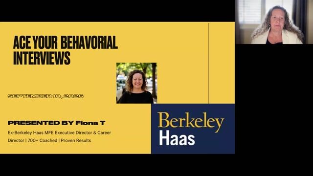 Ace your Behavioral Interviews! [9/10/2026] (Recording)