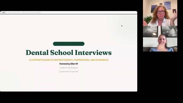 Dental School: Interview Overview [7/14/2026] (Recording)