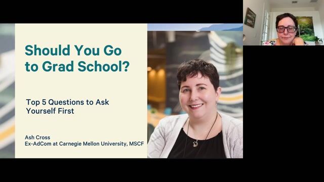 Should You Go to Grad School? [8/22/2026] (Recording)