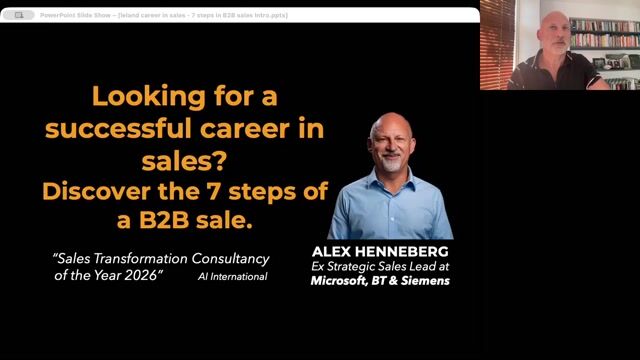 Thinking of a career in sales?  Discover the 7 steps for B2B sales success. [9/30/2026] (Recording)