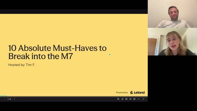 10 Absolute Must-Haves to Break into the M7 [8/6/2026] (Recording)