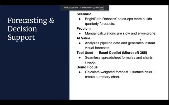 Forecasting & Decision Support (Using ChatGPT)
