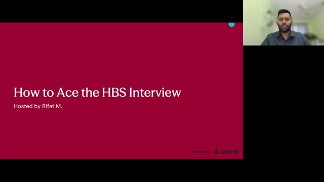 How to Ace the HBS MBA Interview  [10/11/2026] (Recording)
