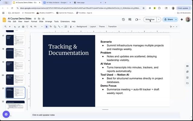 Tracking & Documentation (using Notion AI)