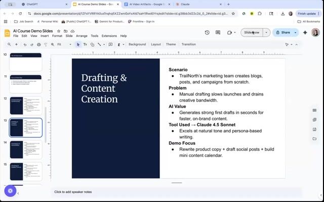 Drafting & Content Creation (using Claude)