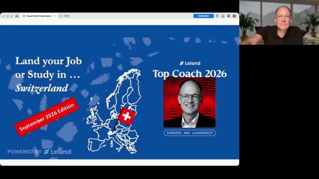 Land your Job or Study in ... Switzerland [9/29/2026] (Recording)