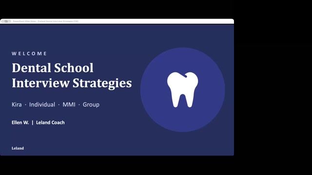 AMA: Dental School Interviews [9/28/2026] (Recording)
