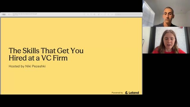 The Skills That Get You Hired at a VC Firm [9/29/2026] (Recording)