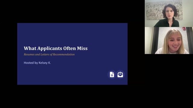 What Applicants Often Miss: Resumes and Letters of Recommendation [8/18/2026] (Recording)