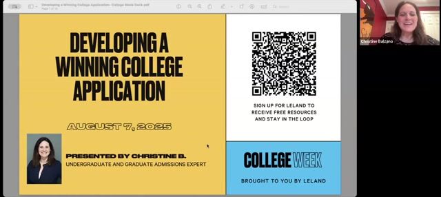Developing a Winning College Application