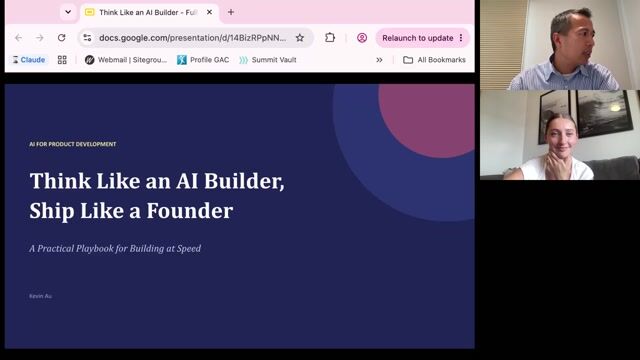 Think Like an AI Builder, Ship Like a Founder: A Practical Playbook for Building at Speed [9/17/2026] (Recording)