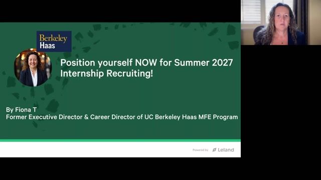 Position yourself NOW for Summer 2027 Internship Recruiting! [9/2/2026] (Recording)