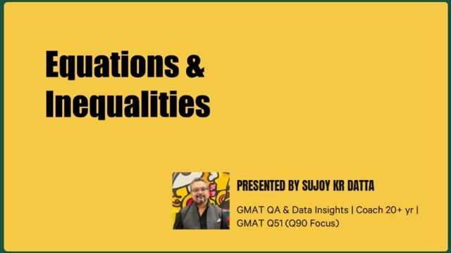 Equations, Coordinates, and Inequalities for GMAT and GRE